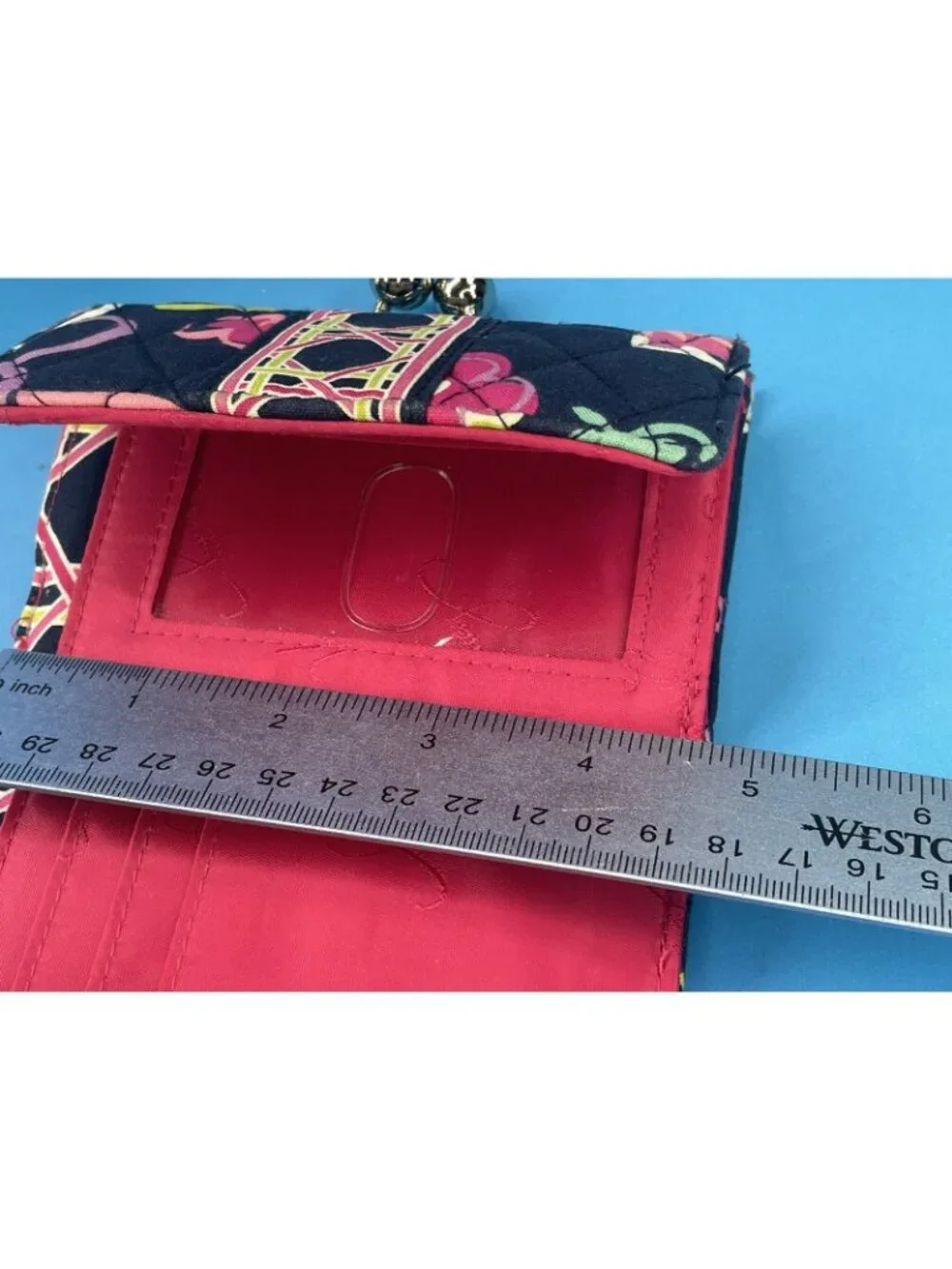 Vintage Vera Bradley Women’s Floral Small Hope Ribbons Kisslock Compact Wallet - Picture 12 of 14